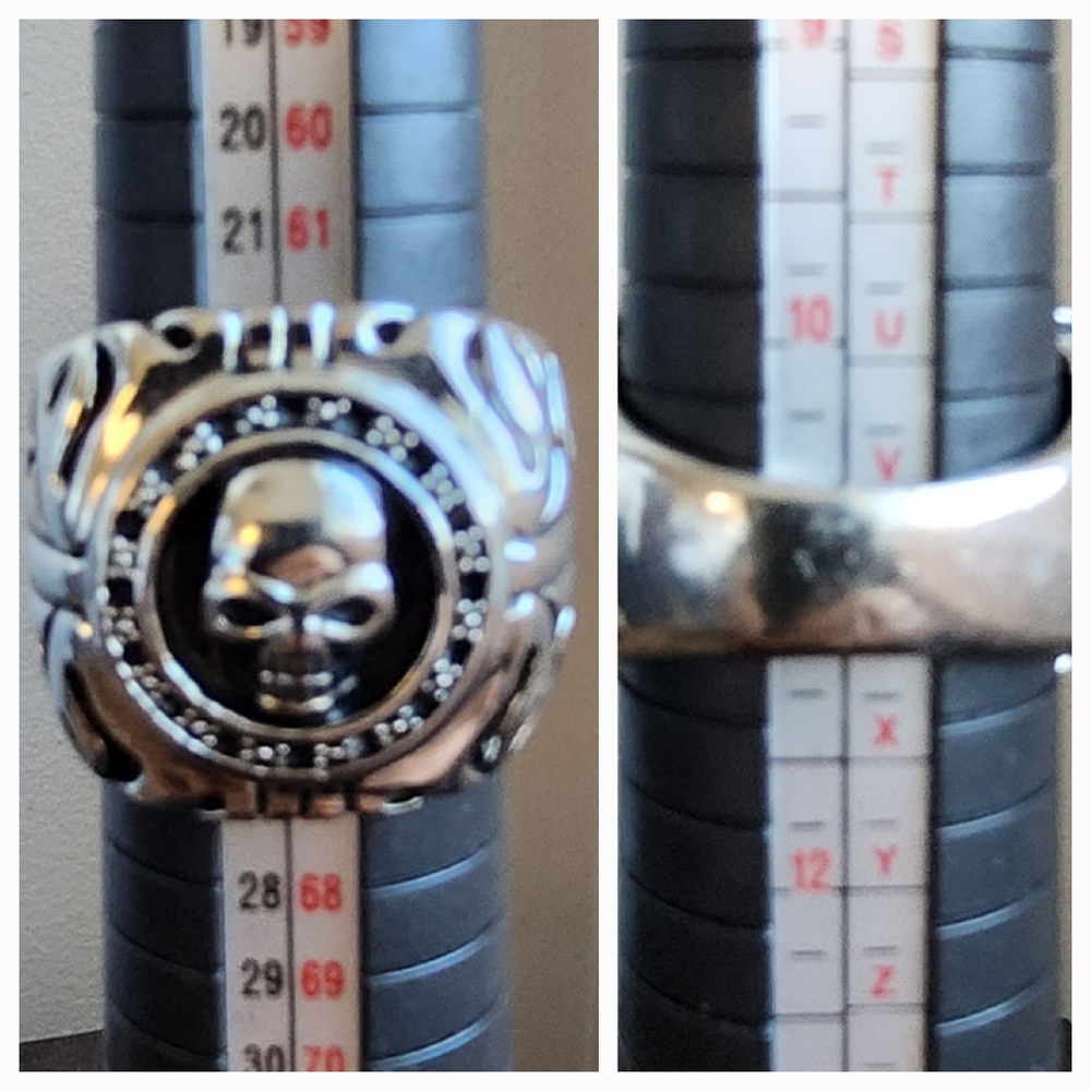 Stainless Steel Biker Skull Ring